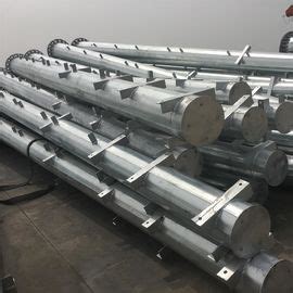 Electric Hot Dip Galvanized Steel Power Poles For Power Transmission Line With Bitumen