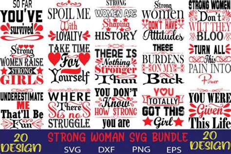 Strong Woman Svg Bundle Svg Designs Graphics