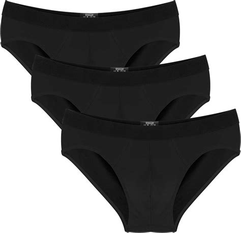 Nightaste Men S Cotton Low Rise Briefs Soft Breathable Bikini Bulge Pouch Underwear M Blacks