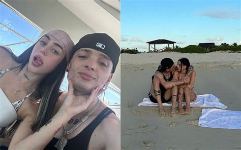 Peso Pluma Vacaciona En Playa Privada Con Su Novia Nicki Nicole Fotos