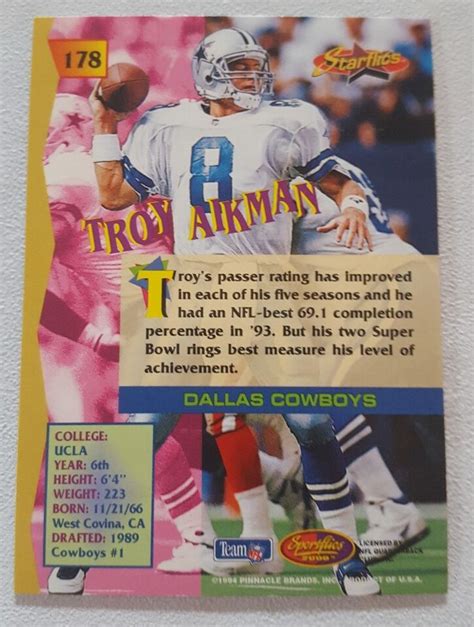 Starflics Football Troy Aikman Ebay