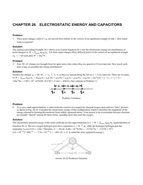 Chapter Electrostatic Energy And Capacitors Problem Solution