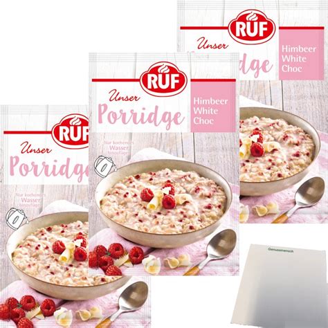 Ruf Porridge Himbeer White Choc Er Pack X G Beutel Usy Block