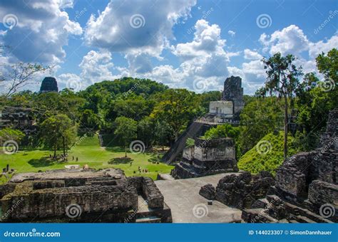 Tikal Maya Ruins Dans La For T Tropicale Du Guatemala Image Stock