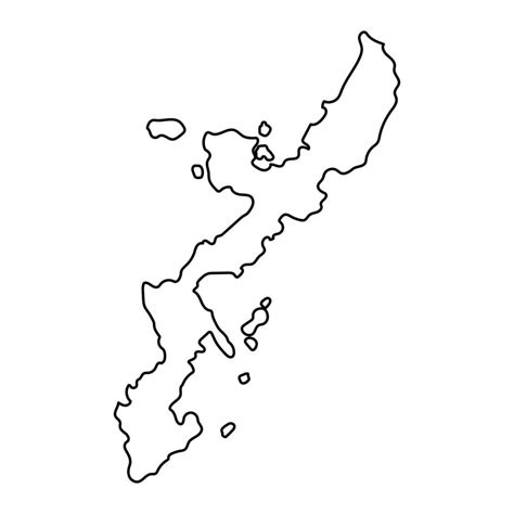 Okinawa island map. Vector illustration 11970634 Vector Art at Vecteezy