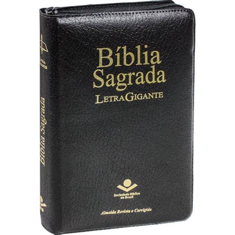 Biblia Hinario Novo Cantico Letra Gigante Ziper Preta Casas Bahia