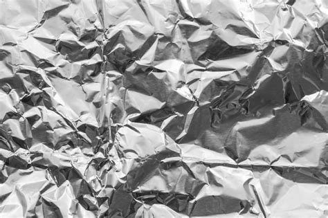 Premium Photo Shiny Metal Silver Gray Foil Crumpled Texture Background