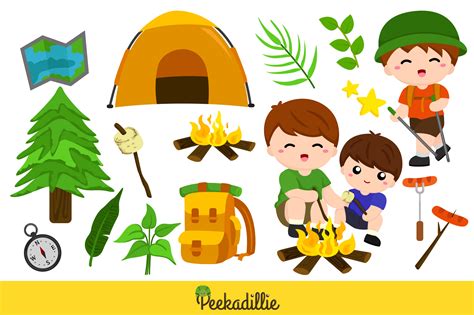 Kids Campfire Clipart