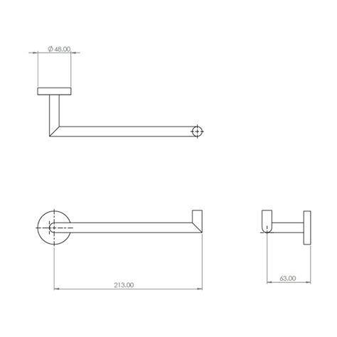 Abacus Iso Pro Brushed Bronze Hand Towel Holder Sanctuary Bathrooms