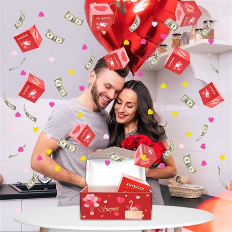 Hfyzz Caja De Regalo Sorpresa Con Explosión De Dinero Caja De Regalo