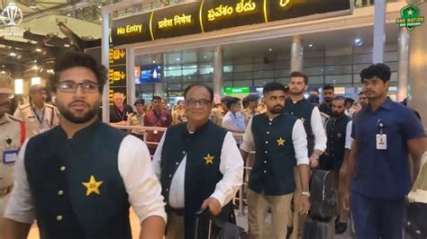 WATCH ICC World Cup 2023 Pakistan Team Arrives In India After 7