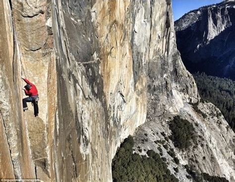 Dont Look Down Clinging On To A Sheer Cliff And Sleeping In Mid Air