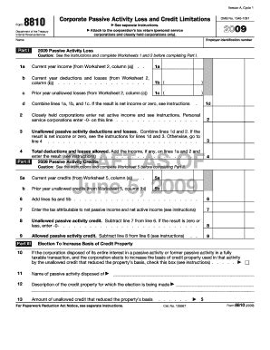 Fillable Online Corporate Passive Activity Loss And Credit Limitations