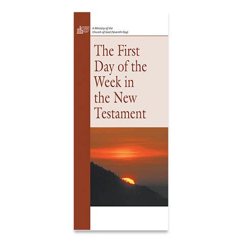 The First Day Of The Week In The New Testament General Conference Of The Church Of God