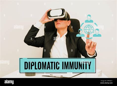 Sign Displaying Diplomatic Immunity Conceptual Photo Law That Gives Foreign Diplomats Special