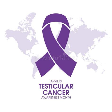 April Is Testicular Cancer Awareness Month Vector Illustration Stock