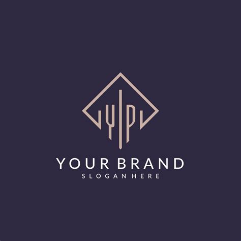 YP Initial Monogram Logo With Rectangle Style Design 15550053 Vector