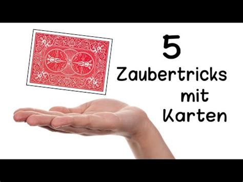 5 Zaubertricks NUR Mit Karten ZUM NACHMACHEN YouTube