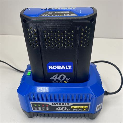 Kobalt Krc 40 06 40v Max Lithium Ion Battery Charger Battery 2 5 Ah Kb 245 06 Ebay