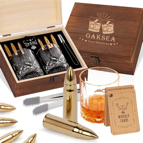 Whiskey Steine Geschenkset Handgefertigte Premium Granitsteine