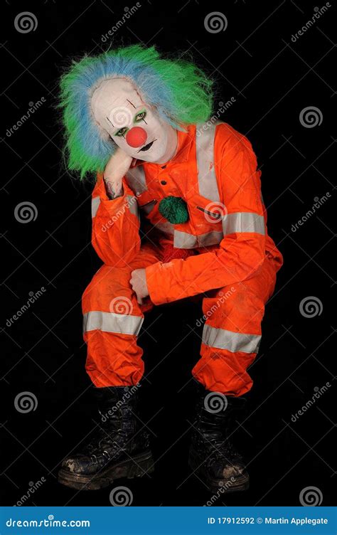 Payaso De Sexo Masculino Triste Fotografía De Archivo Imagen 17912592