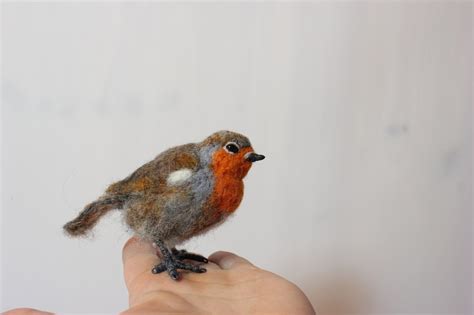 Needle Felted European Robin European Robin Robin Redbreast Etsy