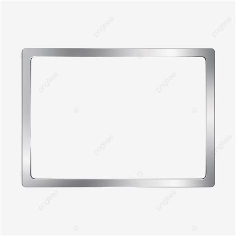 Metal Rectangle Frame On Transparency Background Frame Metal Steel