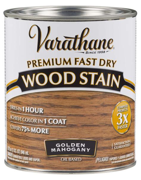 VARATHANE 262014 1-Quart Golden Mahogany Fast Dry Premium Wood Stain at ...