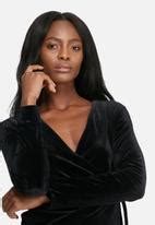 Velvet Wrap Blouse Black Dailyfriday Blouses Superbalist