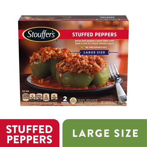 Stouffer S Stuffed Peppers Large Size Frozen Meal Oz Walmart