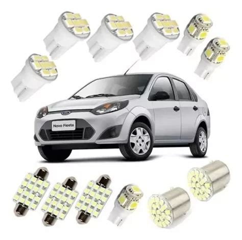 Kit Lampadas Led Focus Fiesta Luz Pingo Teto Placa R Frete Gr Tis