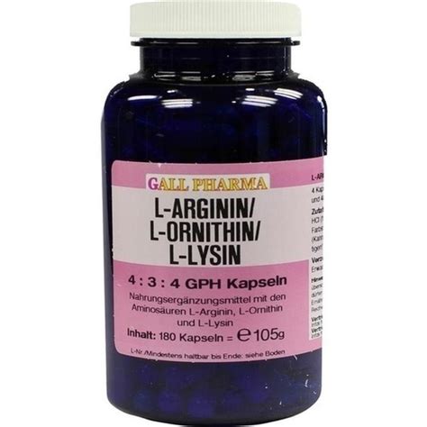 L Arginin L Ornithin L Lysin Gph Kapseln St G Nstig Bei