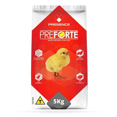 Ração Pré Inicial Para Aves Pintinhos Presence Preforte 5kg Outros