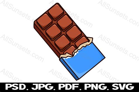 Chocolate Candy Bar Wrapper Svg Png Grafica Di Sunandmoon · Creative