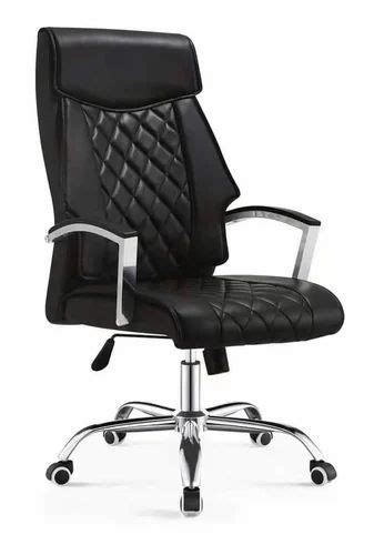 Rexine 18 Inch High Back Revolving Office Chair Black At Rs 4500 In Rajkot