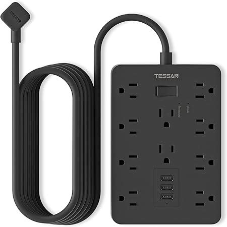 Tessan Multicontacto Pared Usb Regleta De Alimentaci N Extension