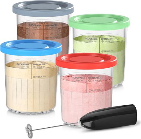 Omnikit Pint Containers Replacement For Ninja Creami Deluxe Pints And