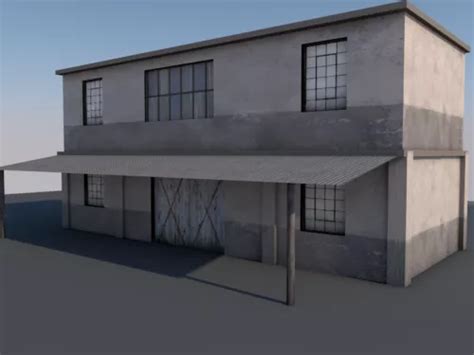 Old Concrete Warehouse Free 3d Model C4d Fbx Obj Open3dmodel