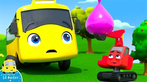 Wow Buster Has A Water Balloon Fight Go Buster Bus Cartoons For