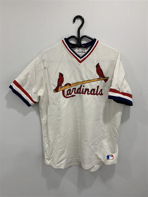 Vintage Vintage 90s Cardinals MLB Sand Knit Jersey Shirt | Grailed