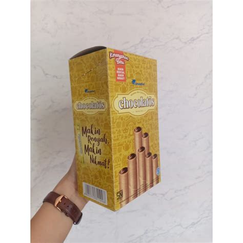 Jual Chocolatos Wafer Roll Short Pack Isi 20 Pcs X 16 Gr Wafer Coklat