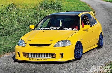 2000 Honda Civic Type R Cars Yellow Modified Wallpapers Hd