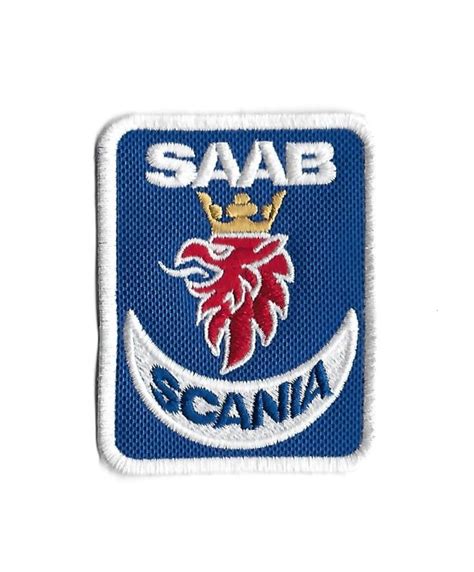 3396 Patch Badge Emblema Bordado Para Coser 80mmX61mm SAAB SCANIA