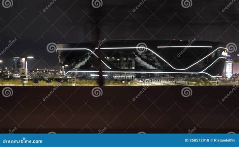 Allegiant Football Stadium At Night Last Vegas Usa Sports Arena In