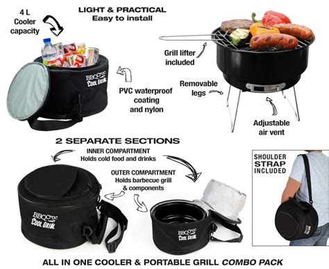 Bbq Croc Cool Grill 2 In 1 Cooler And Portable Charcoal Grill