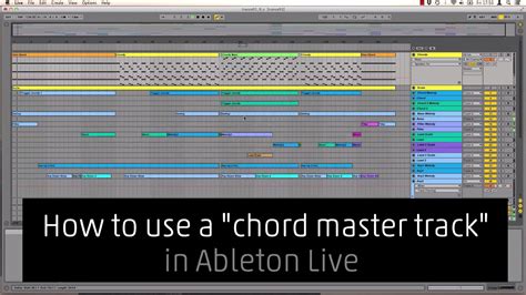 How To Use Ableton Live With A Chord Master Track And Melodicflow