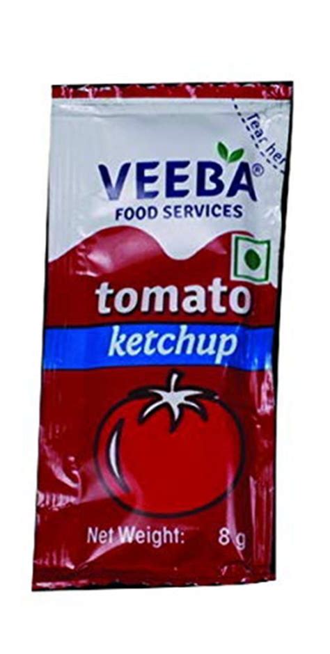 Printed Glossy Veeba Tomato Ketchup Pouch Packaging Size G At Rs