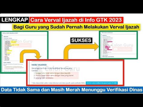 Lengkap Cara Verval Ijazah Di Info Gtk Bagi Guru Yang Sudah