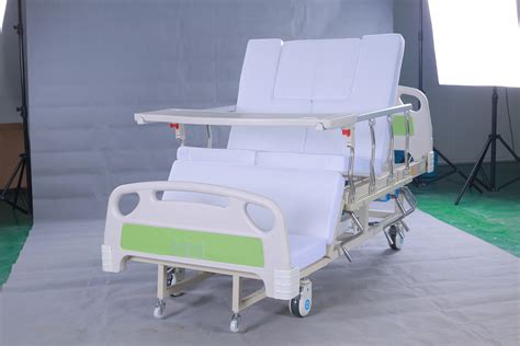 Good Quality Hospital Bed Aluminium Alloy Folding Side Rail Abs Dumping