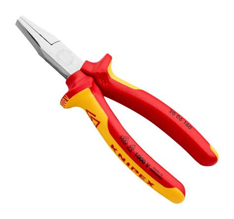 20 06 160 Knipex Pinza A Becco Piatto Lunghezza 160 Mm Cromata